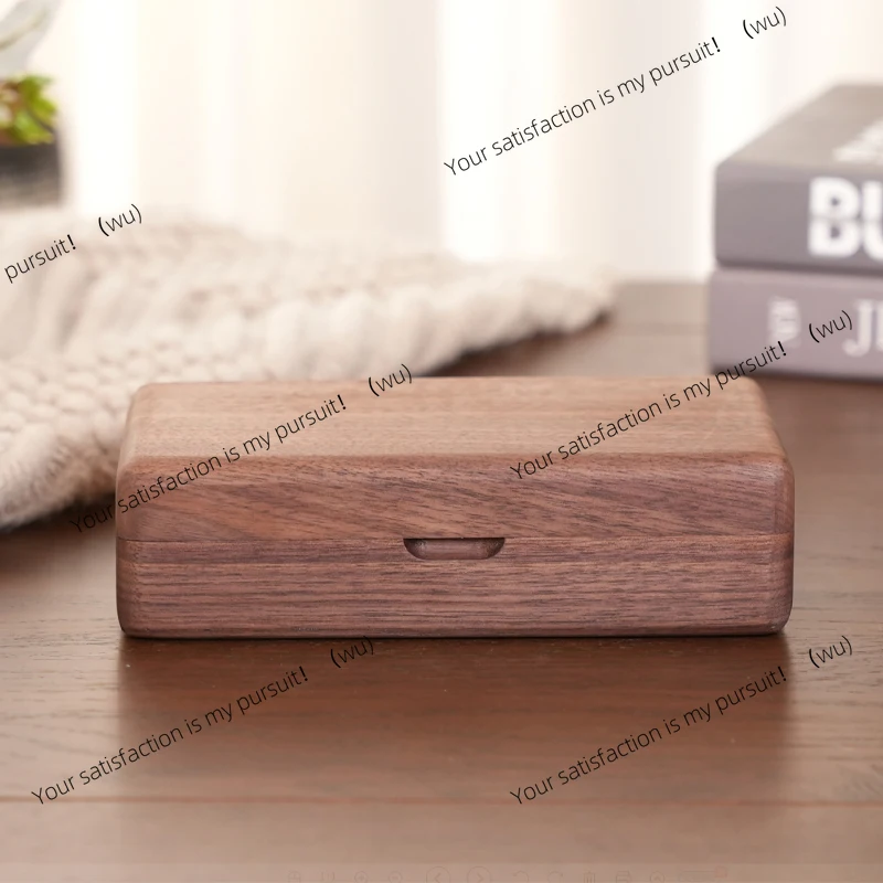 ZOCI-Premium Black walnut Jewelry Box - Wedding Ring Holder, Earring & Rings Storage