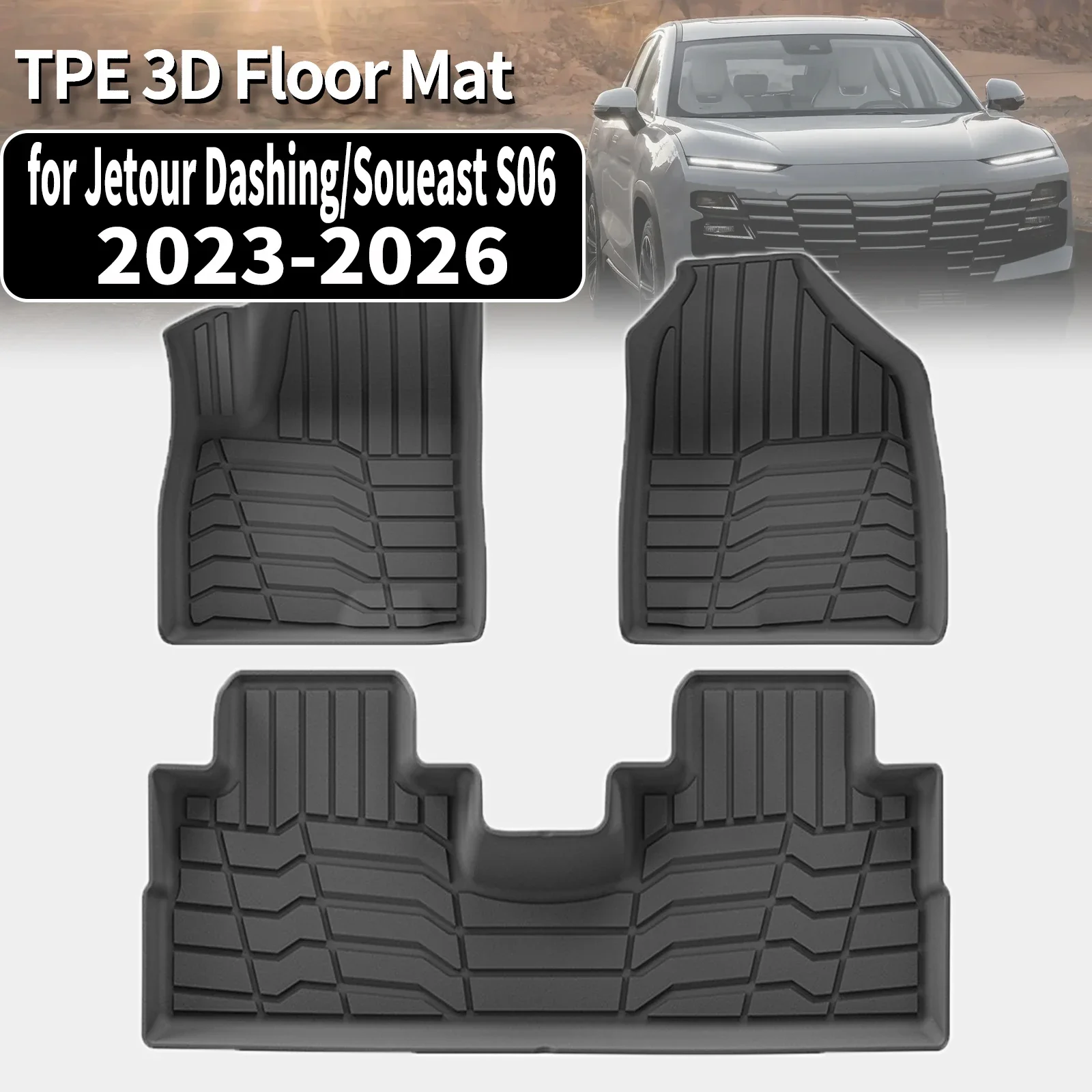 

for Jetour Dashing Dasheng Soueast S06 2023 2024 2025 2026 TPE Car Floor Mats Waterproof Non-Slip Easy Clean Accessories