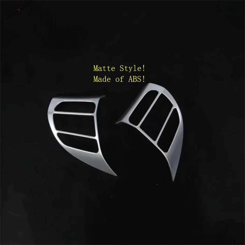 

ABS Carbon Fiber Matte Steering Wheel Button Decoration Frame Cover Trim Fit For Hyundai Kona 2018 - 2023 Car Accessories