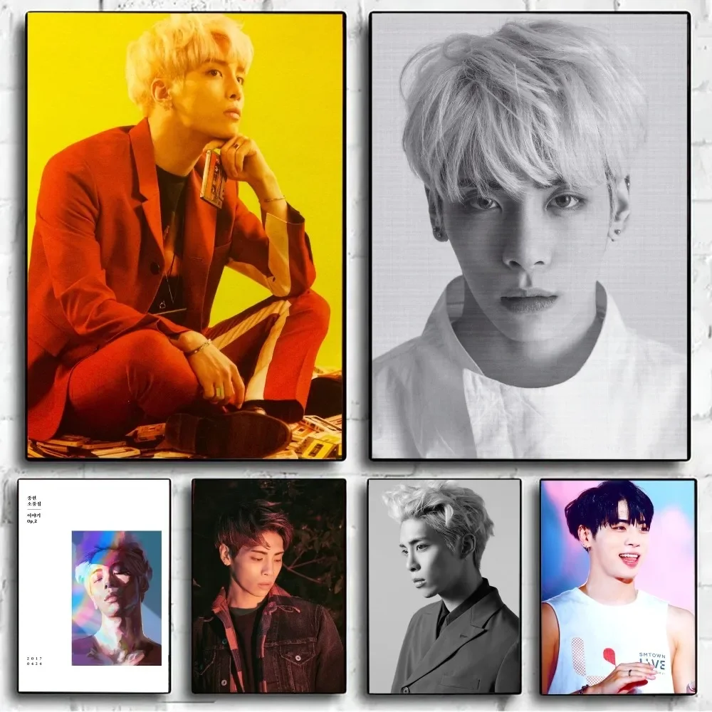 jonghyun Poster No Framed Poster Kraft Club Bar Paper Vintage Poster Wall Art Painting Bedroom Study Stickers