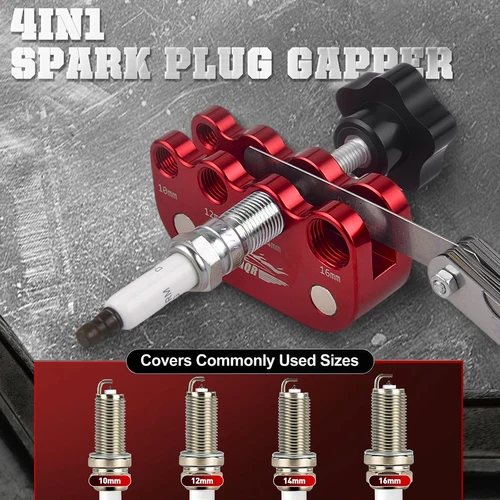 Herramienta ergonómica para huecos de bujías con medidor de espesores de acero para bujías M10 M12 M14 M16 de aluminio con imán