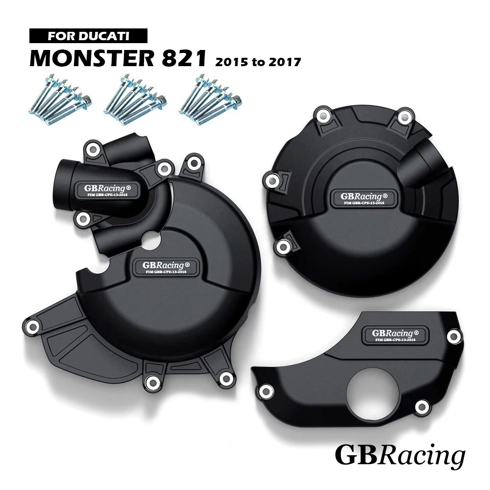 

MONSTER 821 2015-2017 GBRacing Engine Protect Cover For DUCATI MONSTER821 Motorcycle Clutch Pulse Protection Accessories