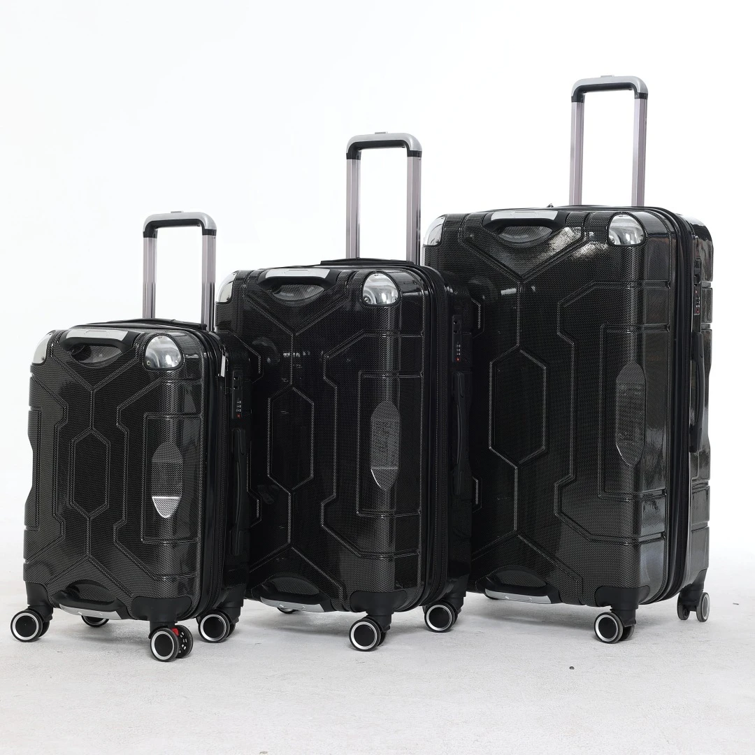 Sacs de voyage durables unisexes avec mot de passe, ensembles de valises à roulettes, poignées de bagages, roues amovibles, 20 ", 24", 28 ", valise de bain, 3 pièces