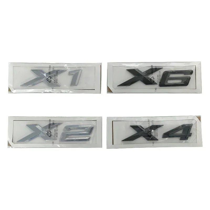 Chrome Shiny Silver Number Letters Words Car Boots Trunk Emblems Badges For BMW  X1 X2 X3 X4 X5 X6 X7 E70 E53 F15 G05 Logo