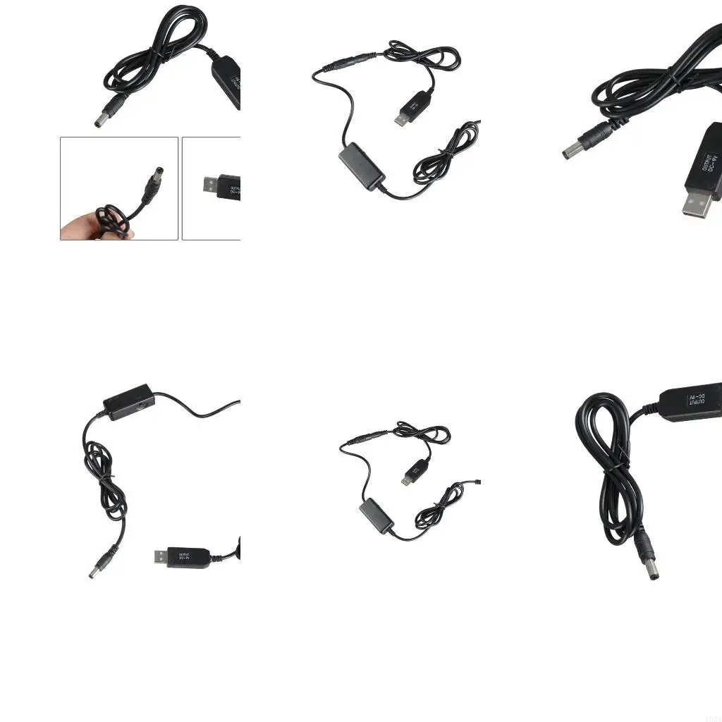 193A 9V DC5.5x2.1mm Output USB Step Up Power Adapter Cable for Monitoring Equipment