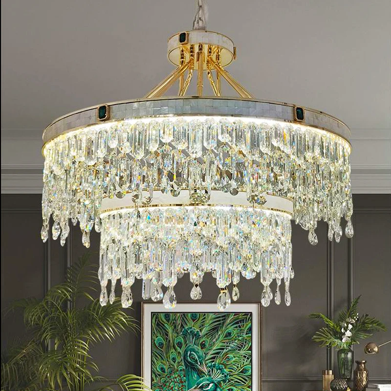 Luxury Light Crystal Living Room Pendant Light Dining Room Bedroom Light Study Light Home Ceiling Light Led Lustre Interior Lamp