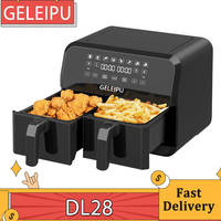 GELEIPU DL28 8 Quarts Air Fryer, 8 Cooking Presets, Dual Nonstick & Dishwasher-safe Basket, 5mins Auto Off, 1700W Power, Bake