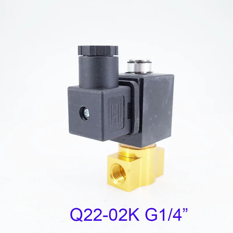 Detalle 3 de Electroválvula 16bar Screw air compressor loading solenoid valve Q23-015K Q22-02K intake valve red five ring Panel mounting 3 way brass valve Neumática