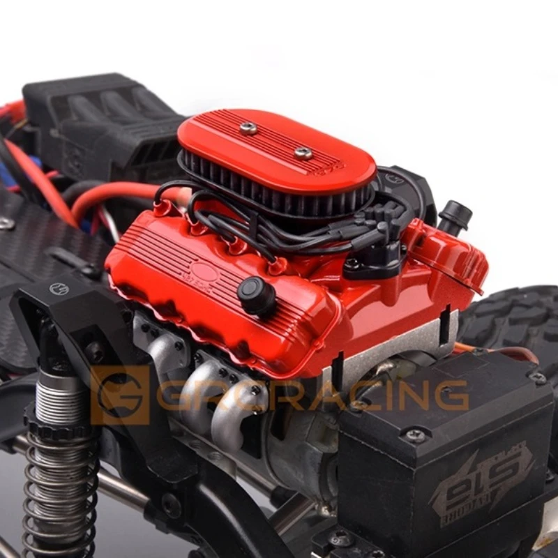 พัดลมหม้อน้ำจำลอง V8 รุ่น F76B สำหรับรถบังคับวิทยุ 1/10 รุ่น Traxxas TRX4 Defender TRX6 AXIAL SCX10 II