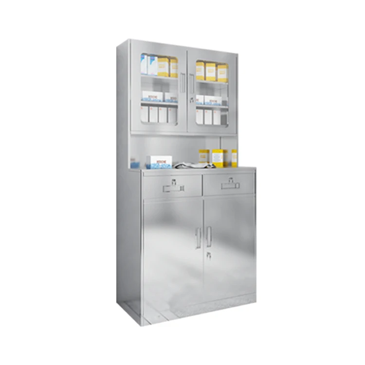 Clinic Disposal Station Community Hospital Dispensing Cabinet Stainless Steel Medicine Cabinet