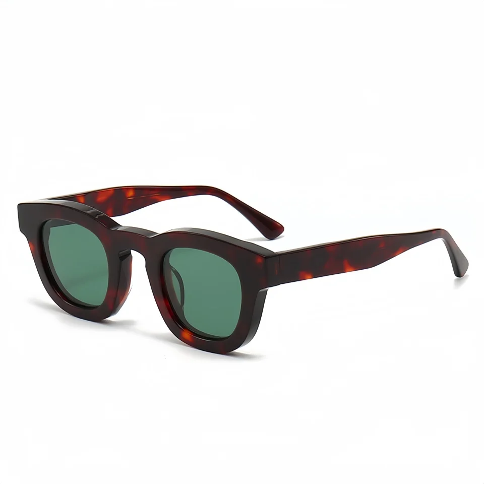 

2025 Men's Retro High Quality Brand Designer Titanium Sunglasses Women's Holiday Travel Beach Sunscreen UV400 Acetate Sunglasses