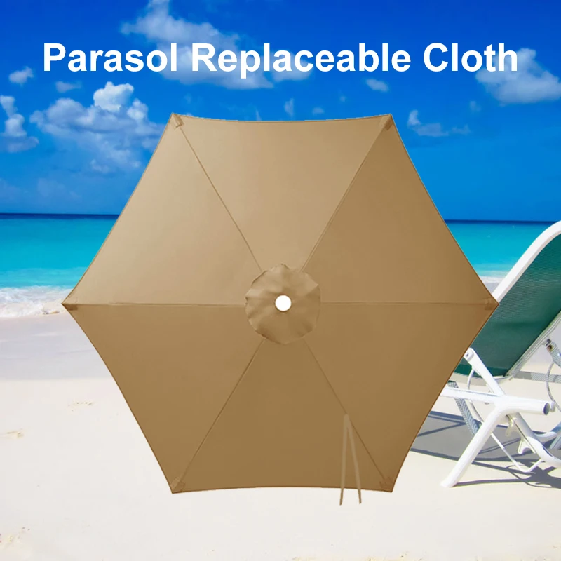 Parasol Replaceable Cloth Outdoor Garden Banana Umbrella Top Cloth Without Holder Sunshade Cloth for 3.5m 6 Ribs