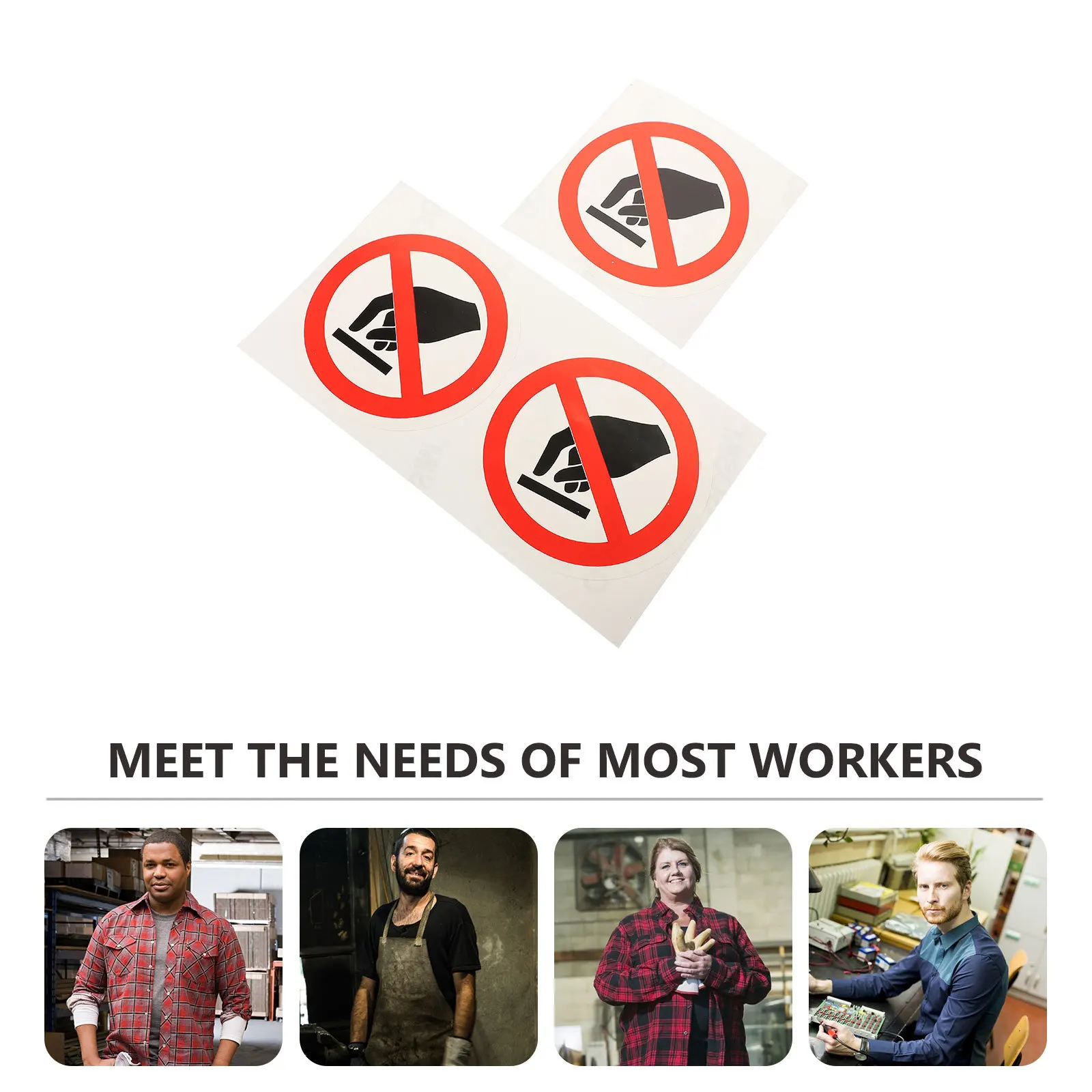 3Pcs Do Not Touch Stickers Warning Label Machine Sign Safety Warning Sticker for Equipment Use Sign,no Touching Sticker