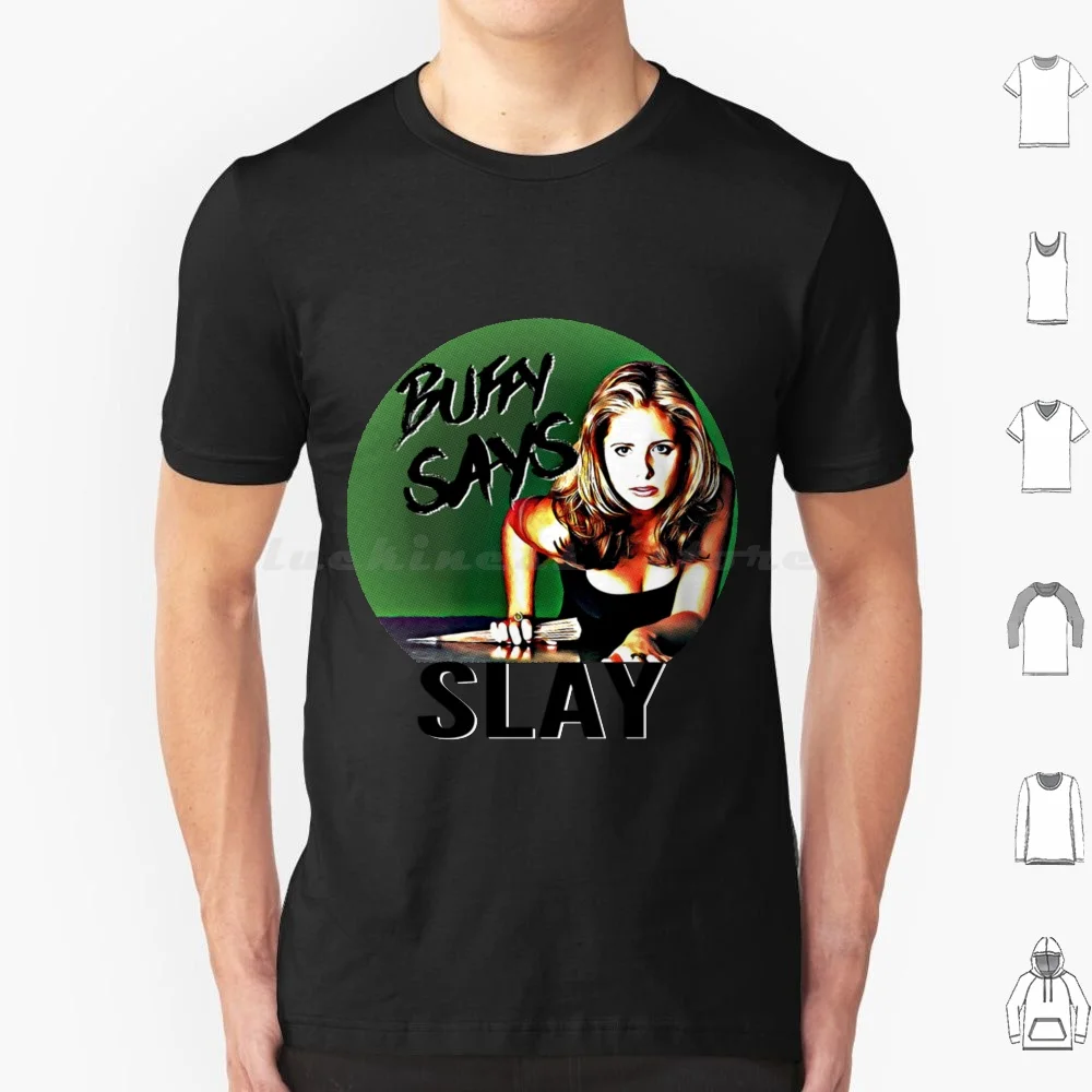 Buffy Says T-Shi T Shirt Big Size 100% Cotton Buffy The Vampire The Bronze Bronze Buffy Vampire