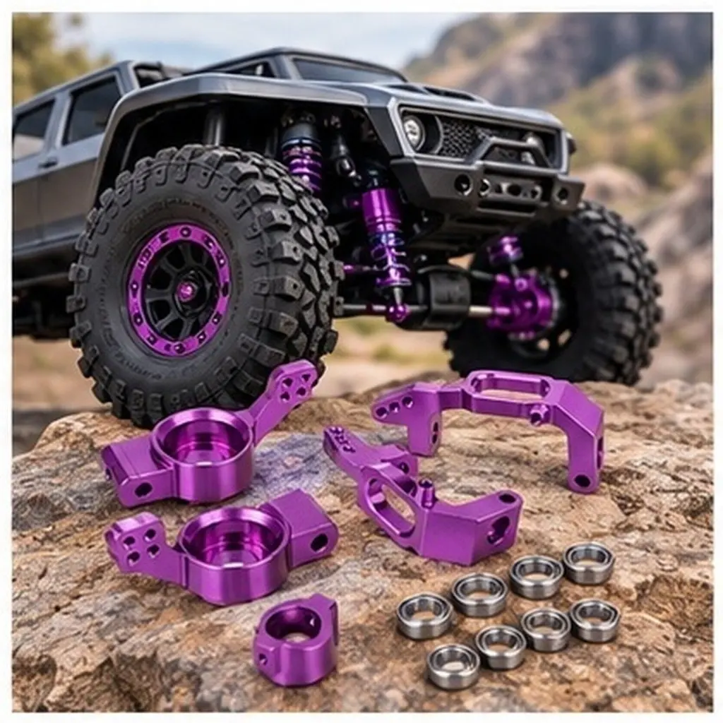 Car Spare Parts Upgrade Kit 102010 102011 102012 Purple Aluminium Stainless Steel Rc Car Upgrade Set for 1 10 Electric