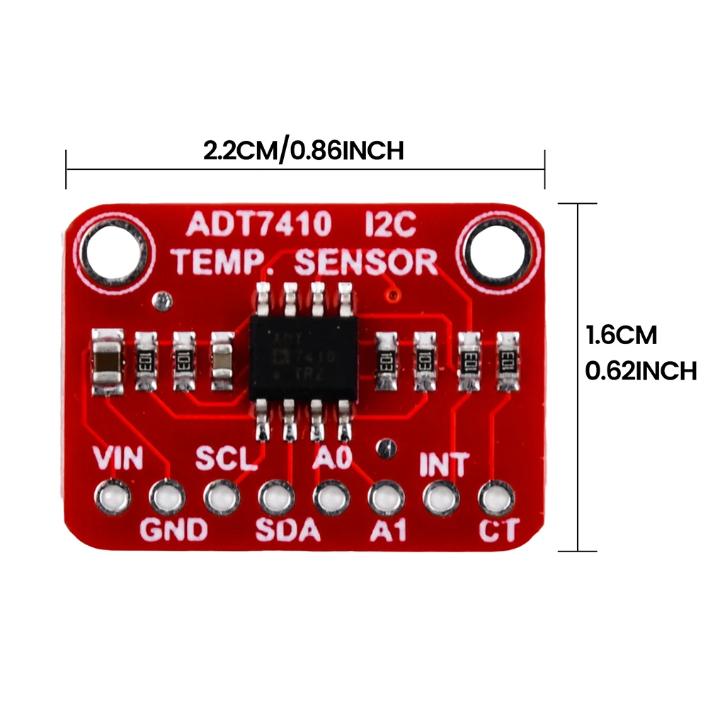 4089 Temperature Sensor Development Tools ADT7410 High Accuracy I2C Temperature Sensor Breakout Board
