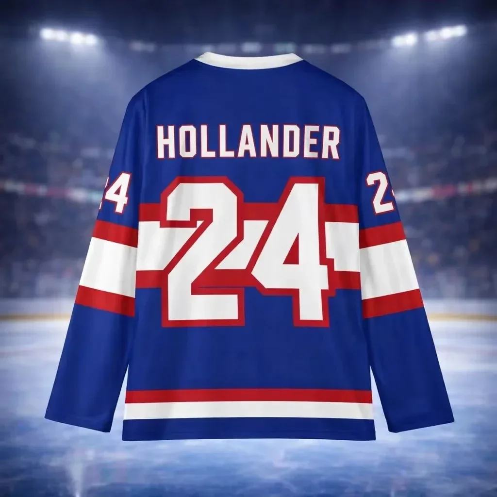 Heated Rivalry inspiriertes Ilya Rozanov & Shane Hollander Hockey-Trikot Hollanov Merch Hudson Williams Connor Storrie Fan-Trikot – Detail 5
