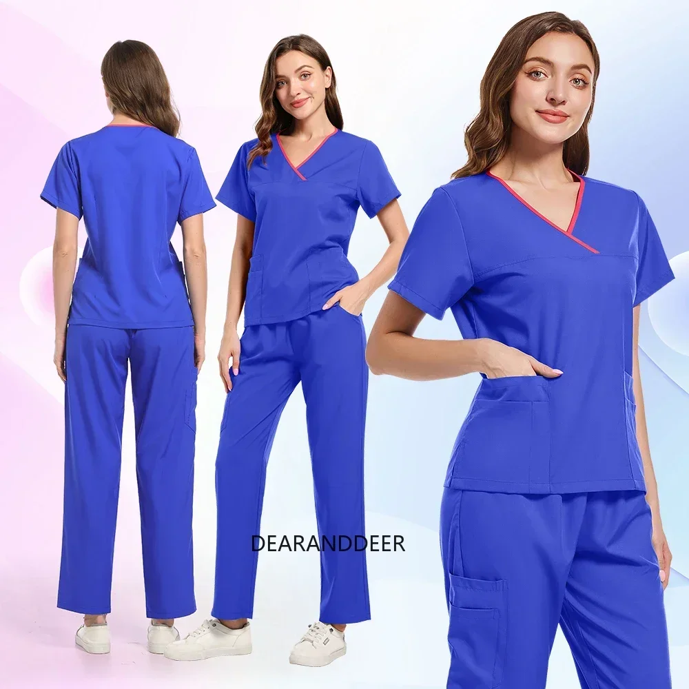 Uniforme de médico de hospital, ropa médica de alta calidad, resistente a las arrugas, elástica, adelgazante, bata de enfermería