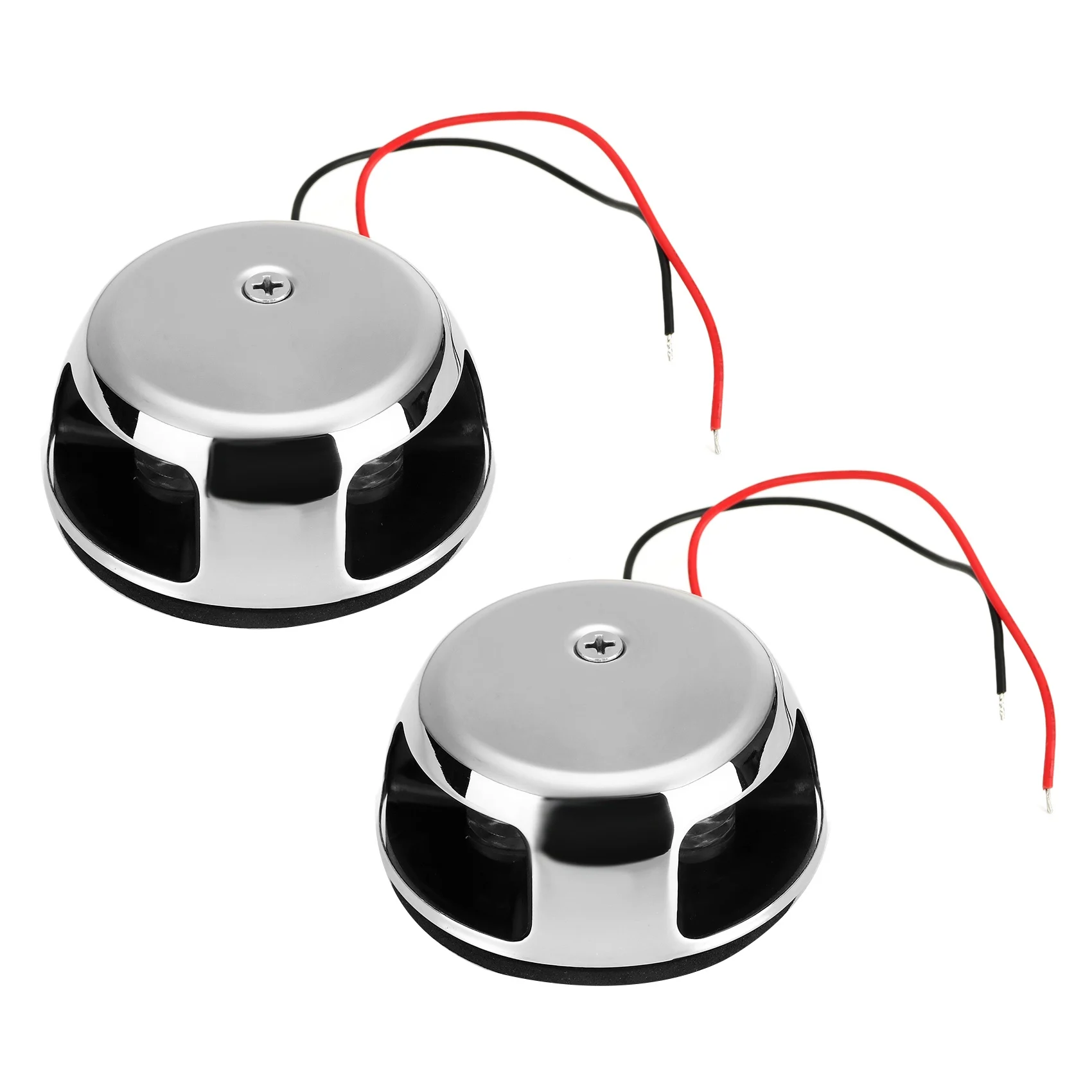 2Pcs 12V 2W Universal Boat LED Navigation Light Lamps for Marine Boat Yacht Red + Green Sailing Signal Light Stainless Steel