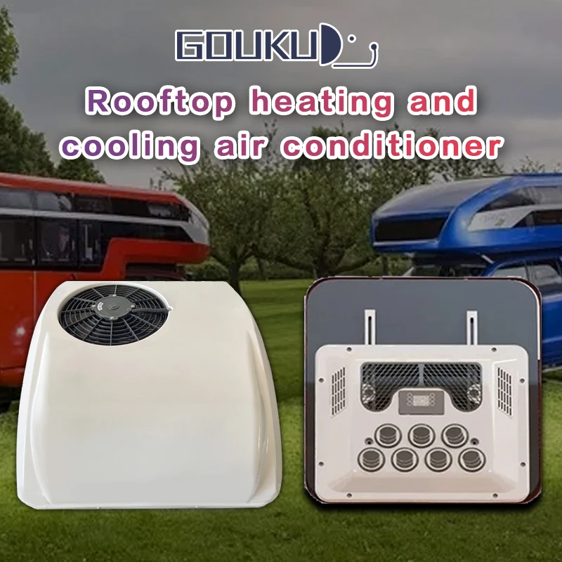DC12V/24V48V/60V/72V/96V Roof Mini Ac Unit Heating or Cooling Option Camper Rv Truck Tractor Van Air Conditioner Air Cooler