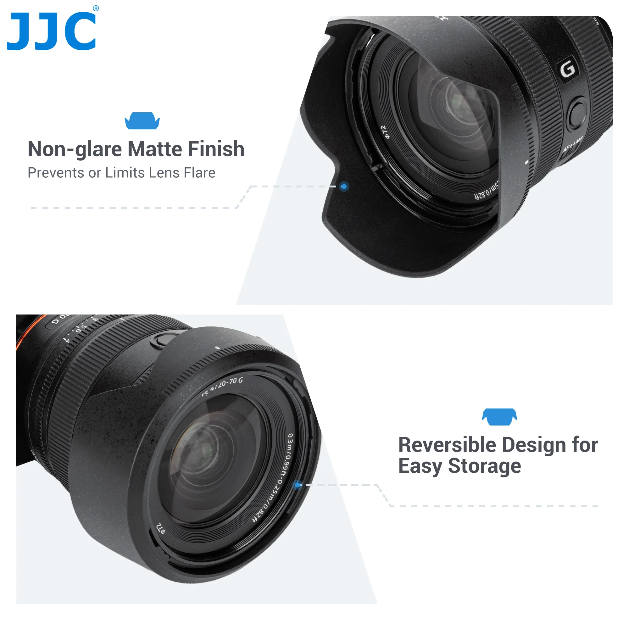JJC レンズフード Sony FE 20-70mm F4 G 72mm