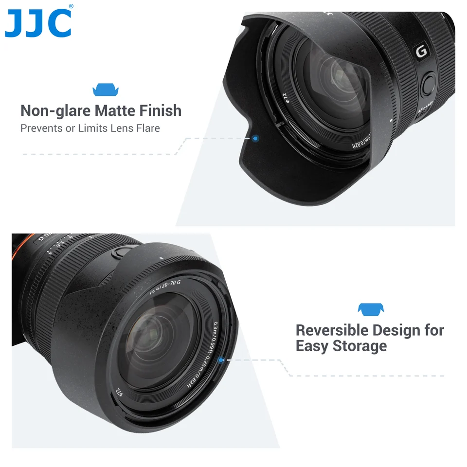 SONY FE 20-70mm F4 G SEL2070G レンズフードヒビあり JJC レンズフード Sony FE 20-70mm F4 G (SEL2070G) レンズ用、Sony