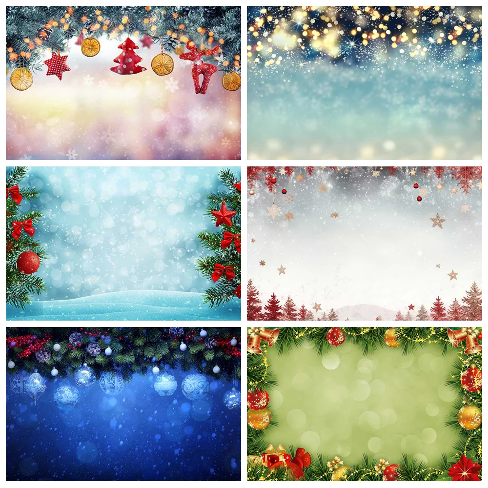 

MOON.QG Winter Glitter Snowflake Bokeh Christmas Decoration Banner Backdrop Poster Backgrounds for Photographs Child Photozone