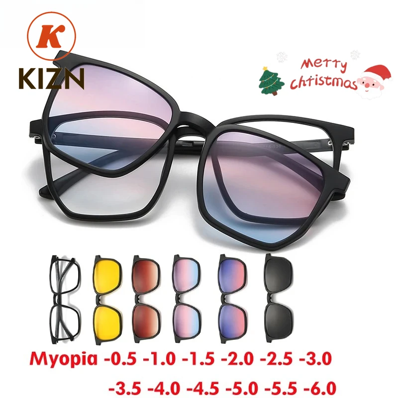 kizn-6-1-近視偏光サングラスビッグフレームメガネ男性女性グラデーションクリップマグネットカスタム処方眼鏡-05-に-10