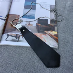 metal hip hop punk style tie trendy bolo tie for men and women Stainless steel rope unisex neck tie fashion accessory