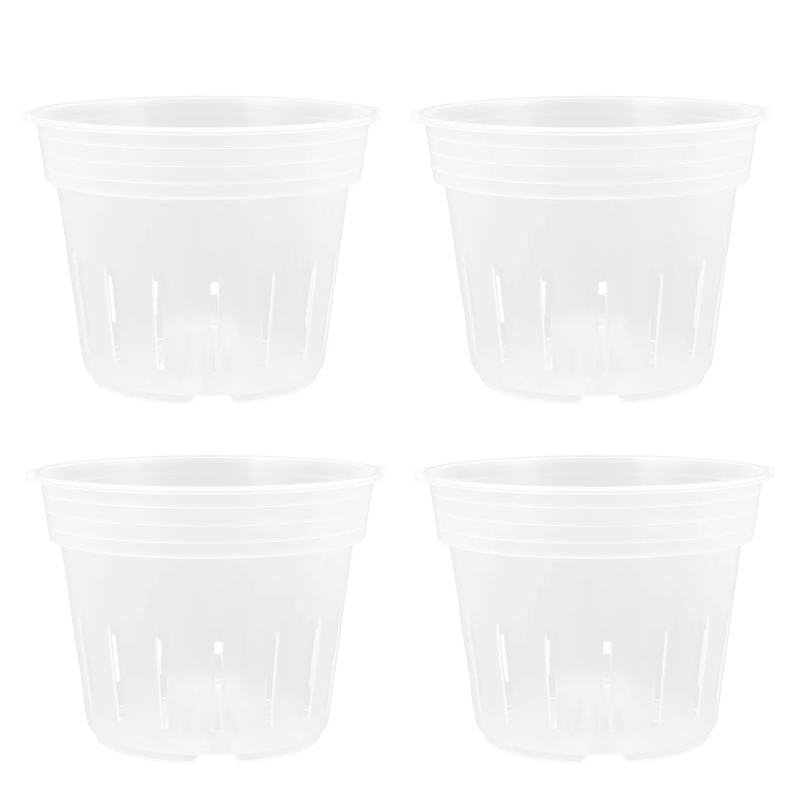 

4pcs Butterfly Orchid Pots Transparent Plastic Flowerpot For Succulents Germination Cuttings Nursery Garden Planting Containers