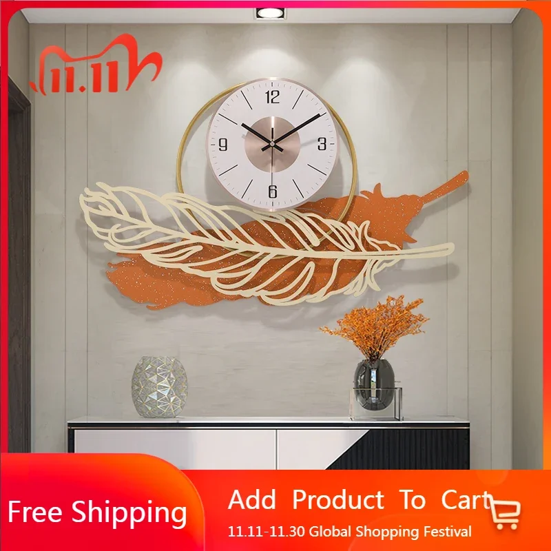 

Minimalist Needles Wall Clock Quartz Silent Battery Large 3d Wall Clock Modern Luxury Living Room Reloj Pared Home Decore Modern