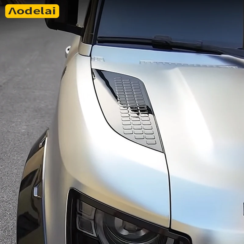 Exterior Accessories 2PCS Bonnet Air Vent Set For 2020-2026 Land Rover L663 Defender 90 110 130 Cover Decorative Panel 5