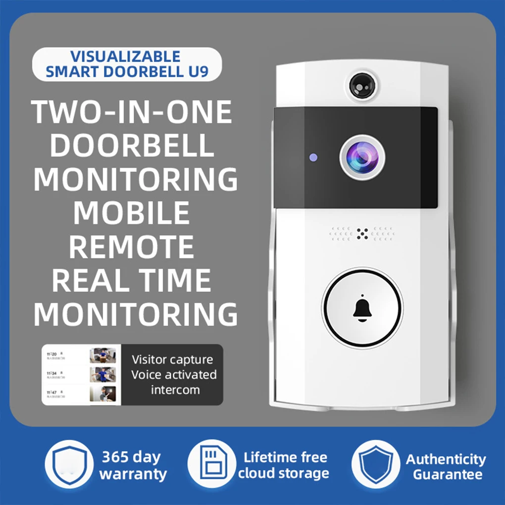 Waterproof Video Doorbell Camera For Smart Home Security Solar Powered And Durable Waterproof