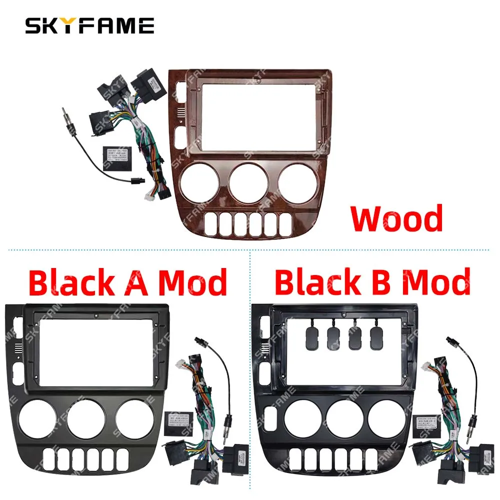 SKYFAME Car Frame Fascia Adapter Canbus Box Decoder Android Radio Dash Fitting Panel Kit For Benz ML ML320 M-Class W163