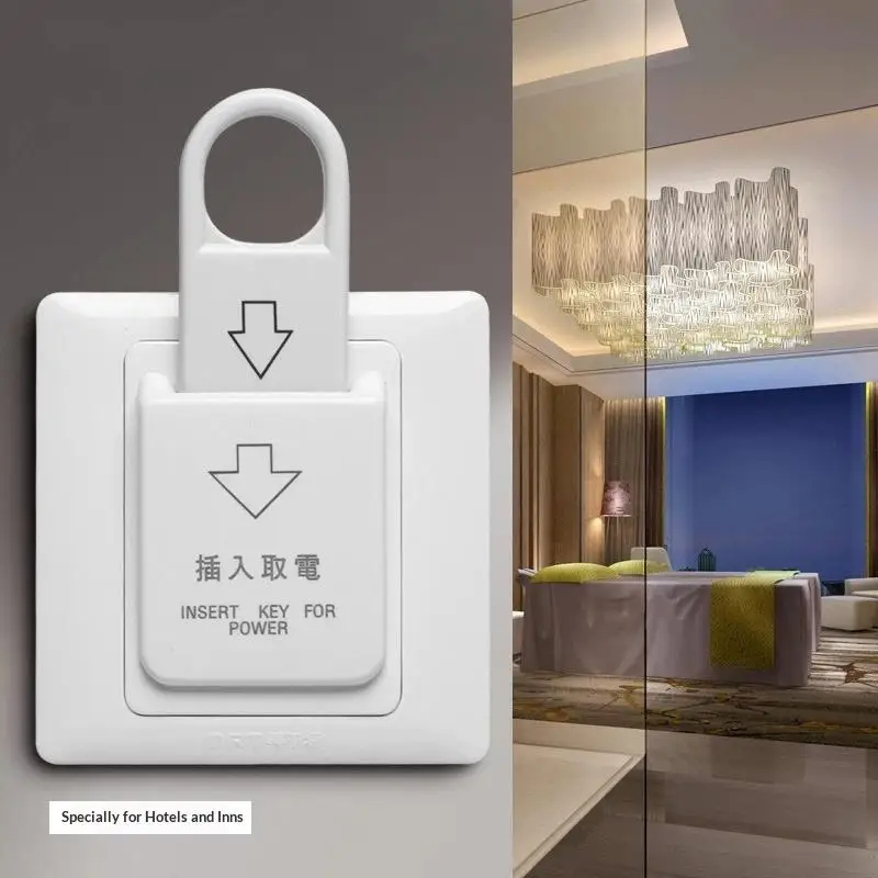 40A Access Control Power Supply Efficient Heat Dissipation Magnetic Card Insert Key Switch for Hotel Access Control System