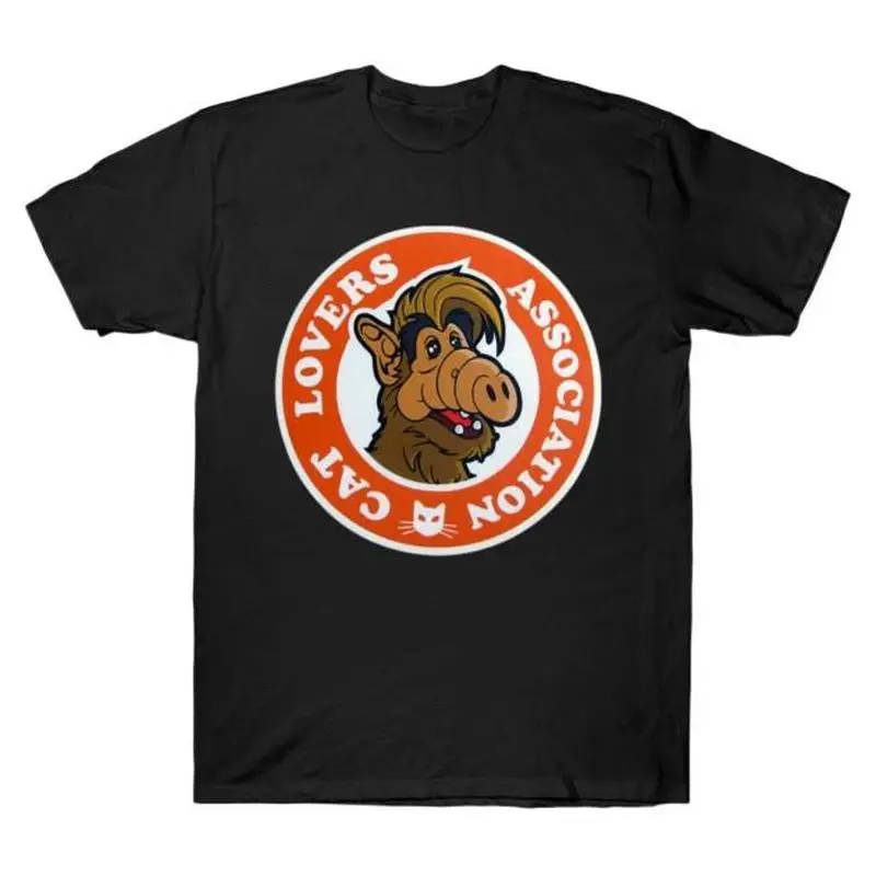 Funny ALF ALF Cat Lover Alien Life Form T‑Shirt Gordon Shumway 80s Retro TV Show Graphic Short Sleeve Gift Idea Streetwear Tee