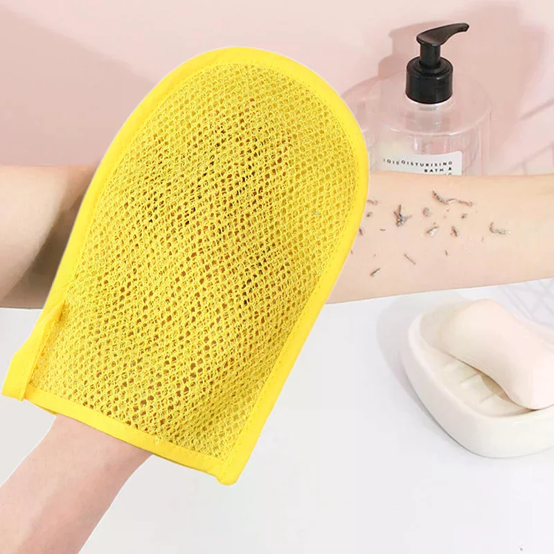 Women Men Bath Gloves SPA Exfoliating Shower Brush Body Cleaning Scrub Mitt Rub Dead Skin Gloves Shower Towel Foam Body Massage
