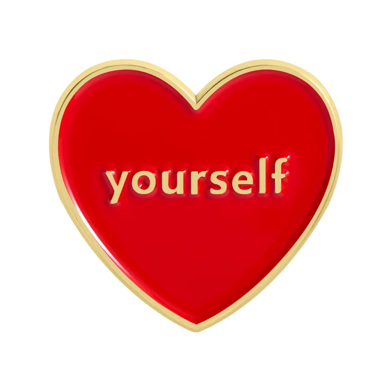 Fashionable new red heart-shaped brooch  Brooch Enamel Pins Fashionable Creative Fun Metal Badg Minimally designed jewelry gifts