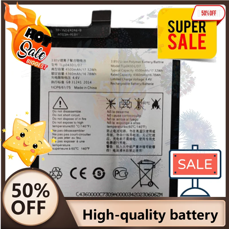 SWZY TLP043D1 TLP043D7 4500mAh Battery for TCL 10 Pro T799H T799B for TCL 10 Plus 10+ T782H for Alcatel for TCL 20 5G / 20 PRO 5