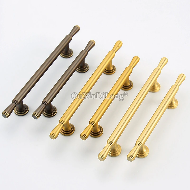 4PCS Solid Pure Brass Furniture Pulls Handles Drawer Pulls Pens Cupboard Wardrobe Kitchen Dresser Shoe TV Cabinet Pulls Knobs