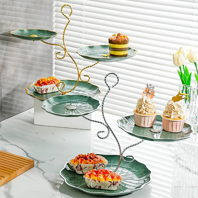 Fruit plate living room coffee table household decorations front desk high-end dessert table