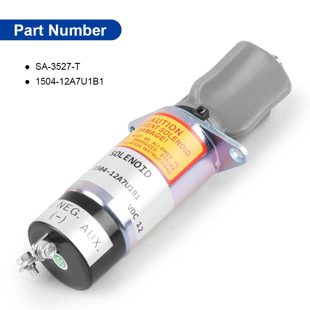 New Solenoid Diesel Shut Down SA-3527-T 1504-12A7U1B1 for Woodward 12V