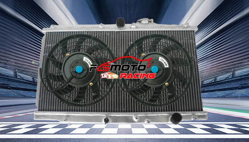 Aluminum Radiator & fans For 1996-2001 Honda Prelude Accord Type SH Coupe / ACURA CL 2.2L 2.4L I4 VTi VTi-S MT 96 97 98 99
