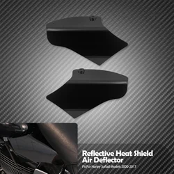 Motorcycle Air Deflector ABS Reflective Saddle Shields Air Heat Deflector For Harley Softail Fatboy FLSTF Deluxe FLSTN Slim FLS