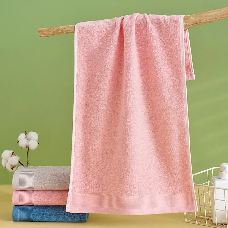 34x74cm Bath Towels Set - 1/2/3pcs Soft Absorbent Cotton Towels Solid Color Multipurpose for Hotel Bathroom Washcloth