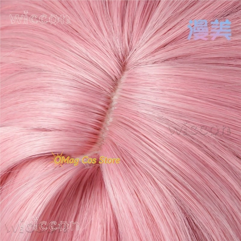 Adults costume Wuthering Waves Aemeath Women Cosplay Wig Props Kawaii Pink Split Tiger Clip Ponytail 90cm Halloween carnival Clo view 2