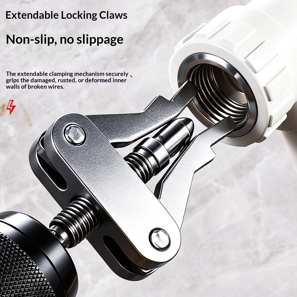Universal Broken Pipe Extractor Faucet Valve Stuck Insert Remover Hex Shank Drill Powered Plumbing Repair Tool Heavy Duty Kit