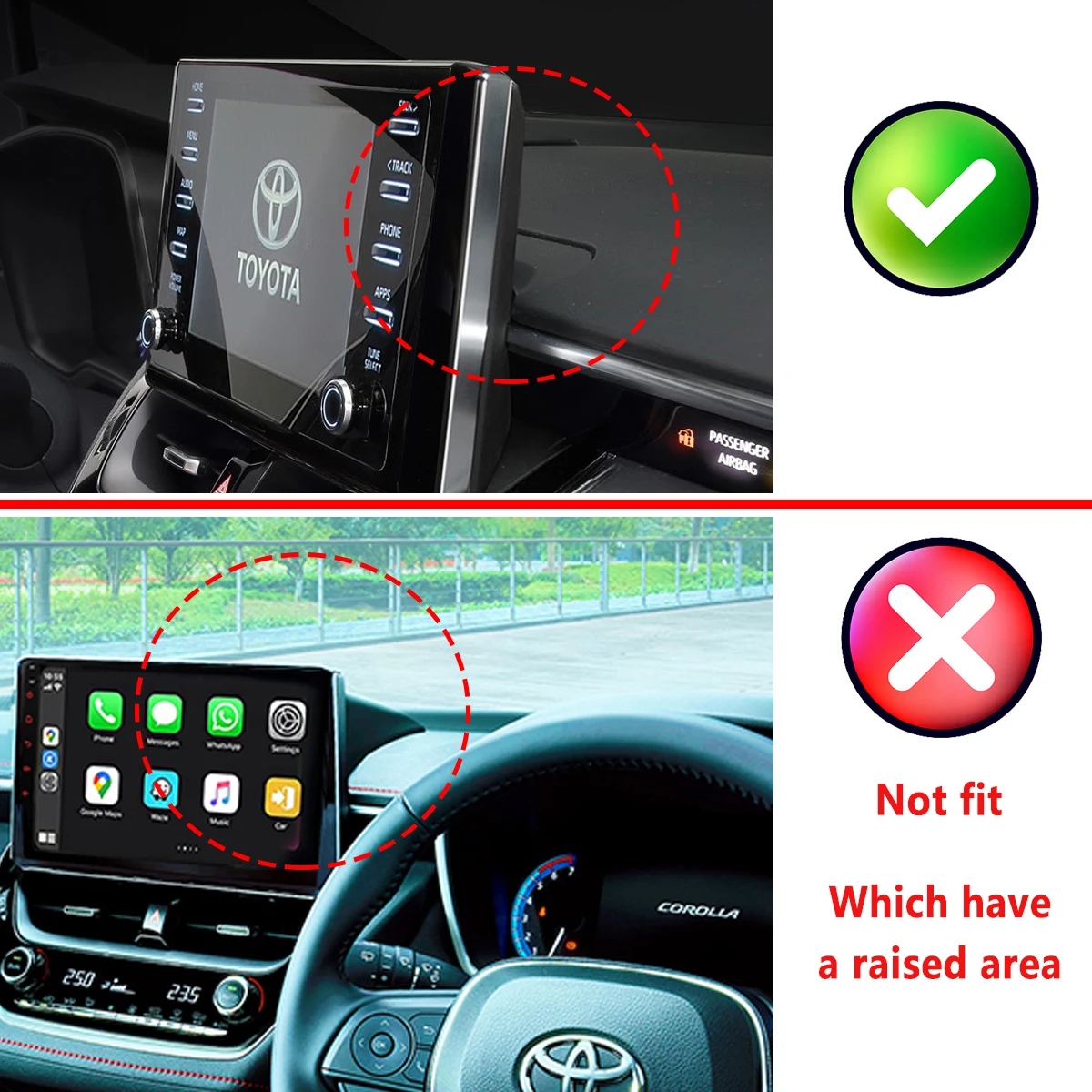 Car Phone Screen Holder for Toyota Corolla 2019 2020 2021-2022 Magnetic 15W Wireless Charging Dual Bracket Base Car Phone Mount