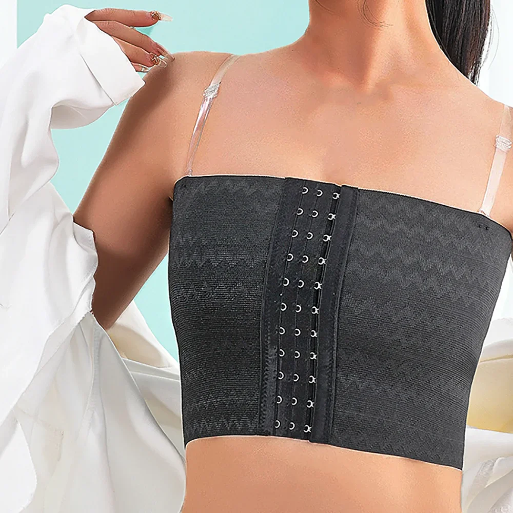 Comfortable Breathable Short Breast Bra Intimates Shaper Binder Trans With Bra Straps Tops Breathable Buckle Short Chest Corset