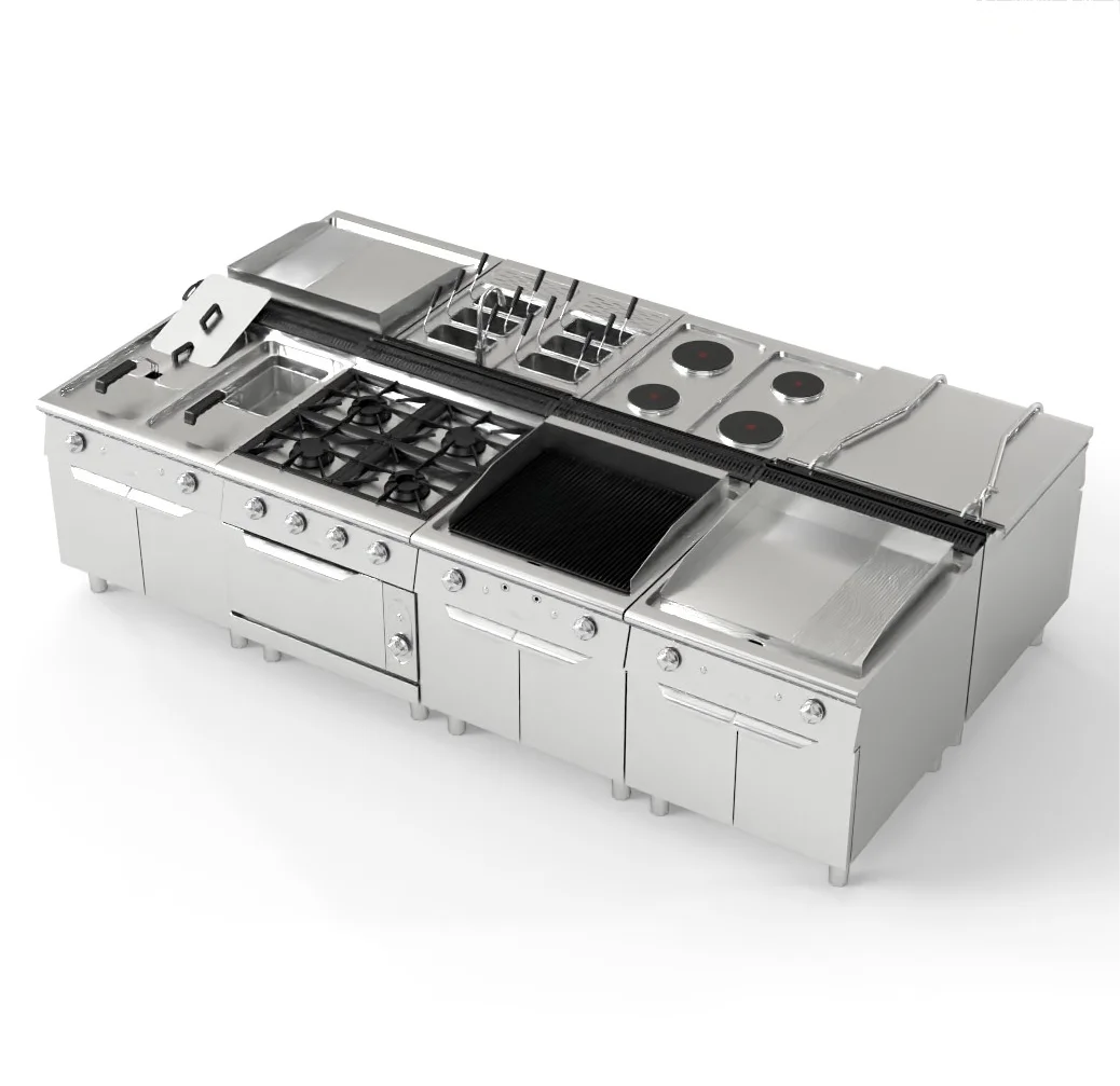 GRACE Customized Commercial Kitchen Equipment Stainless Steel Full Set for Hotel Restaurant Project